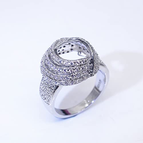 Creative Wrapped Full Diamond Ring Ladies Fashion Engagement Ring (8)