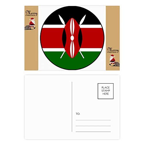 Cartes de remerciement Père Noël du Kenya pour vos tables de fêtes