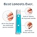 Pip Blood Glucose Monitor Kit - Preloaded Lancets, No Lancing Device Needed - Virtually Painless Fingersticks - Meter, 100 Test Strips, 100 Single-Use Safety Lancets, Travel Case, Control Solution