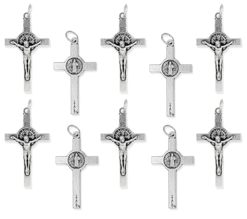 Caritas et Fides Pack of 10 - Saint Benedict Crucifixes