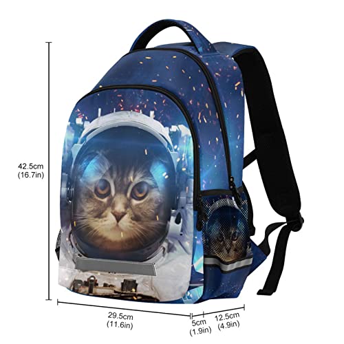 Kids Backpack Cat Astronaut Bookbag Elementary School Bag For Boys Girls Travel Rucksack #TOP5