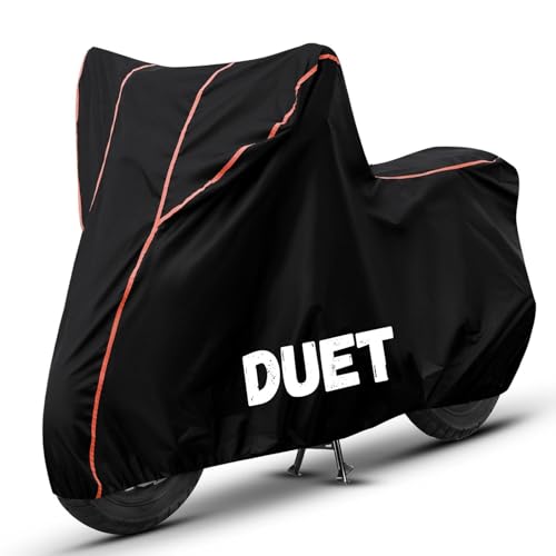 Image of Bike Cover for Duet 100% Waterproof, Dustproof & Scratch Resistant| Fully Bottom Elastic UV Resistant Heavy Duty Body Cover | All Weather Outdoor Use