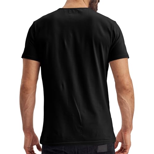 Classic Koi Fish Shirt for Men Japanese Art Graphic Tees Men Black Short Sleeve T-Shirt3