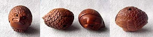 Chirp Carved & Signed Boxwood Baby Bird Ojime/Netsuke Bead for Jewelry Making