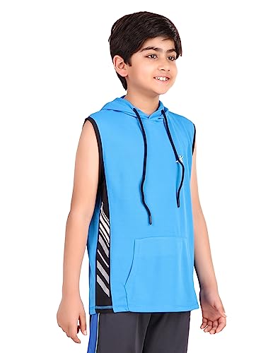 Image of Vector X OKT-228 Kid's Printed Hoodie Boys Sleeveless Hooded Regular Fit T-Shirt