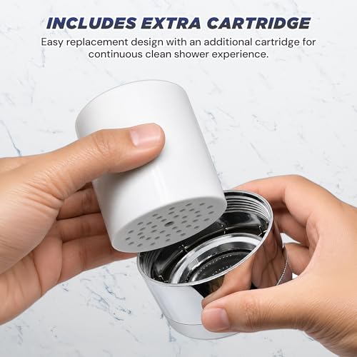 Image of IBELL Shower Filter for Hard Water Bathroom | 15 Stage Water Softener Shower Head with 5 Spray Modes | High Pressure Flow | Reduces Chlorine, Hair Fall, Dry Skin & Limescale Build Up