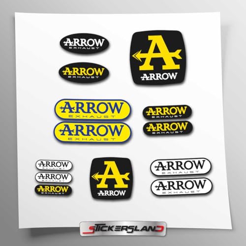 Kit autocollants compatible avec Arrow Sponsor casque | autocollants pour moto cadre carénage | Vinyle adhésif FACILE APPLICATION Impression UV |...