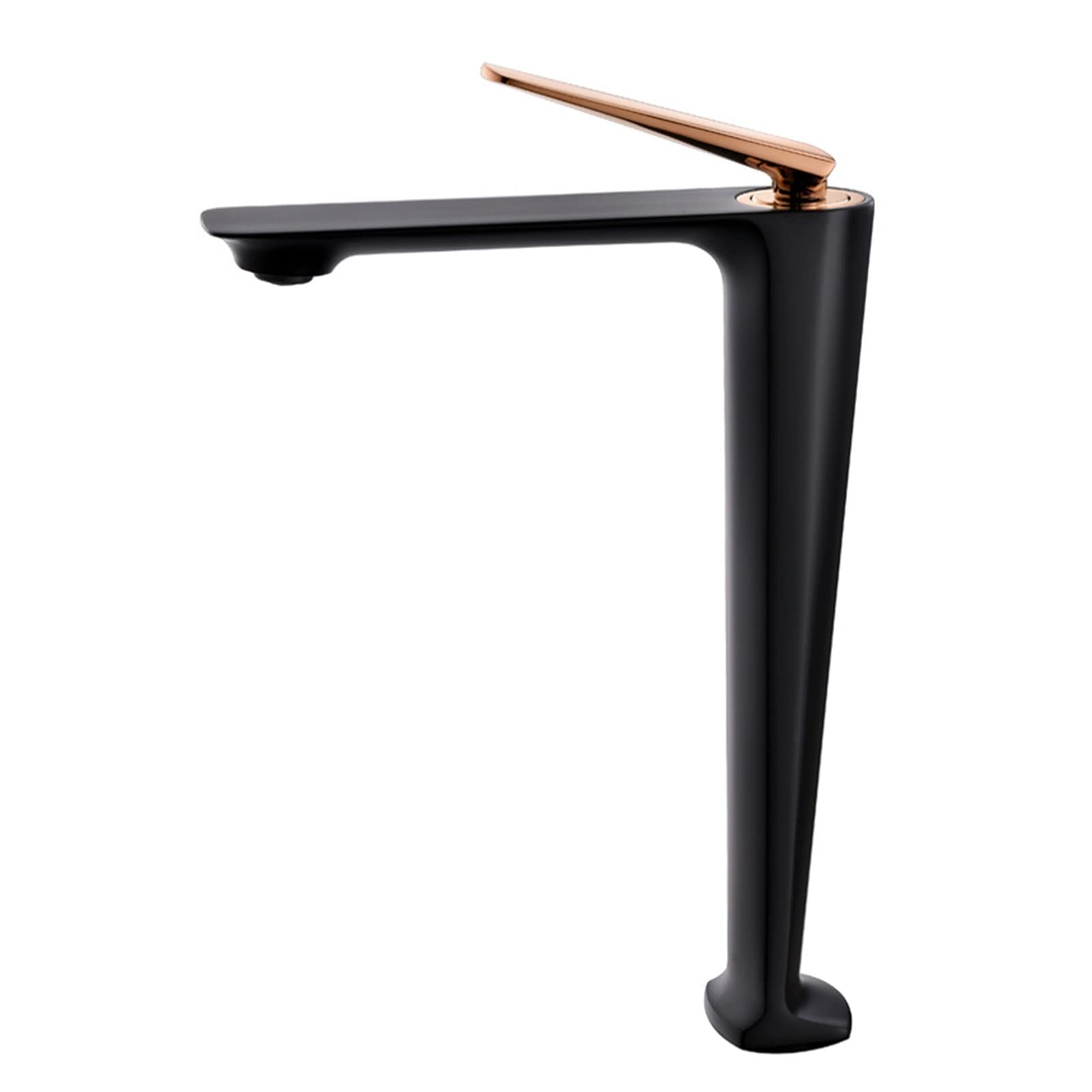 Cudtapi Black And Rose Gold Bathroom Faucet Basin Faucets Brushed Gold Bathroom Faucet Hot And Cold Rose Sink Deck Mounted Toilet Black Mixer Water Tap(Black And Rose Gold)