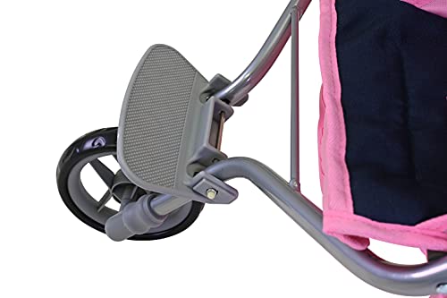 KNORRTOYS.COM 16736 Zwillingspuppenwagen Duo-Magic Unicorn, dunkelblau