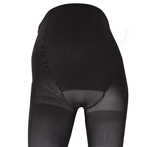 Image of Truform 20-30 mmHg Compression Pantyhose, Plus Size Women's Support Tights Hosiery, Black, Petite (Pack of 2)