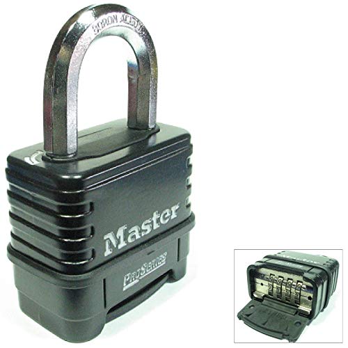 Masterlock 1178D Combination Padlock, Die Cast Body, 3 Pack Black/Silver (Keyed Different) #TOP4