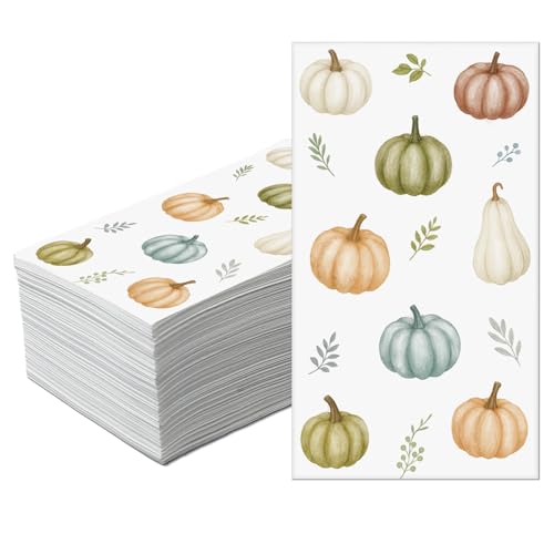 Servilletas de otoño AmazingSpark con calabazas ideales para decorar la cocina y el baño de invitados