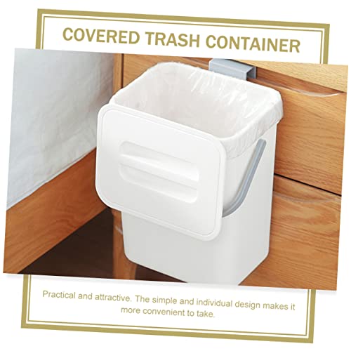 Caneca de basura colgante rectangular para cocina blanca miniatura 7