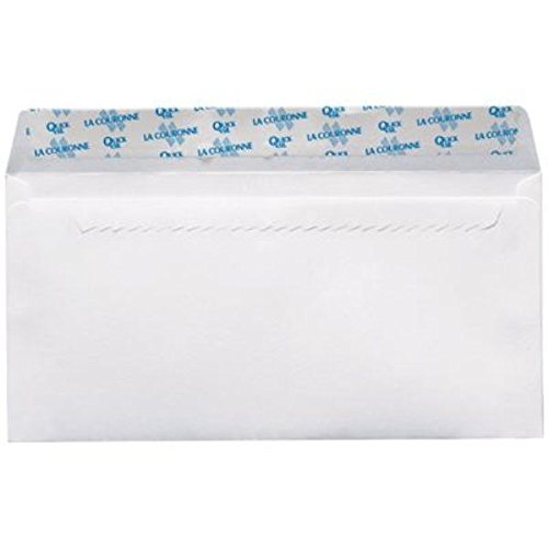 La Couronne 10693 Boîte de 500 Enveloppes 90 g 110 x 220 mm Blanc