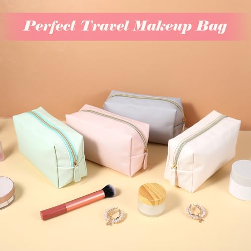 8 Pcs Makeup Bag Pu Leather Cosmetic Pouch Waterproof Small Toiletry Bag Portable Cosmetic Organizer Water Resistant Storage Purse for Lady Women Daily Storage Travel Organizer4