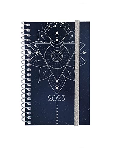 Finocam - Agenda 2023 Espiral Design Collection Semana Vista Horizontal Enero 2023 - Diciembre 2023 (12 meses) Moon Español, SUPERMINI - E3-79x127 mm Cover