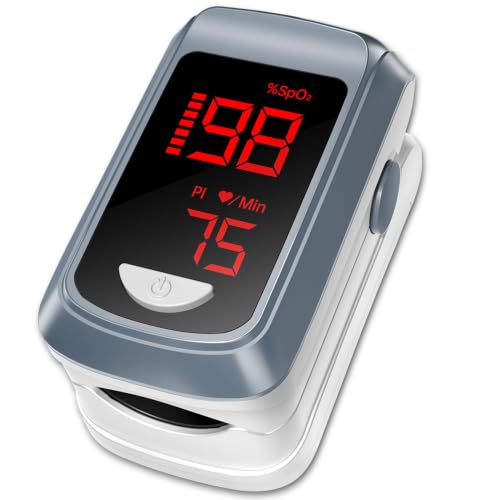 HOLFENRY JKS50BL Fingertip Pulse Oximeter-Mini Oximeter Oxygen Saturation Monitor for SpO2/Heart...