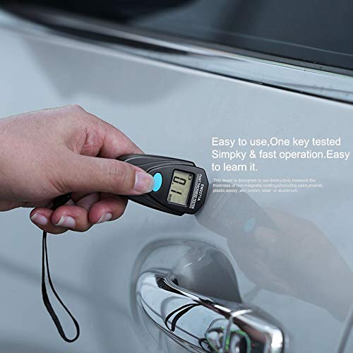 TANGIST High Accuracy EM2271 Mini Thickness Gauge Electronic Width Measuring Instruments Car Paint Thickness Meter Paint Coating Thickness Tester Tool (Color : Black)