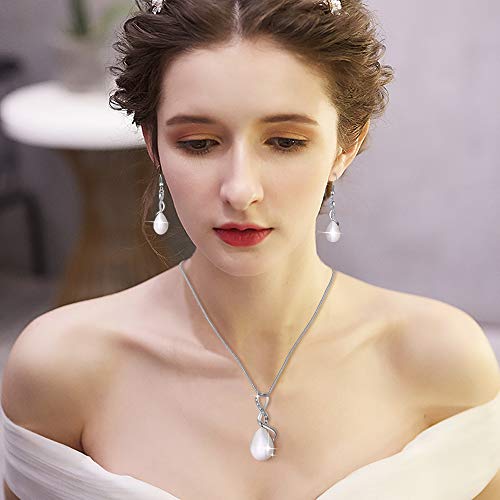 Ranikeer Bijoux Parure Femme Collier et Boucles d’Oreilles, Ensemble de Bijoux Fantaisie, Coffret Cadeau pour Femme Fille pour Noël Anniversaire la Saint-Valentin et Fêtes – Image 4