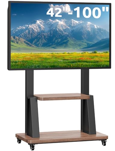 Support TV mobile sur roulettes pour grand écran de 32 à 100 pouces VESA max 900x600