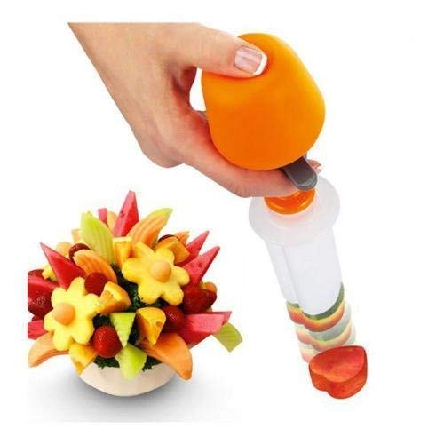 AADGEXPlastic Pop Chef Fruit Cutter Cake Cookie Vegetable Shape Slicer Mold Decorating Tools, 6- Pieces Set (Color May Vary)