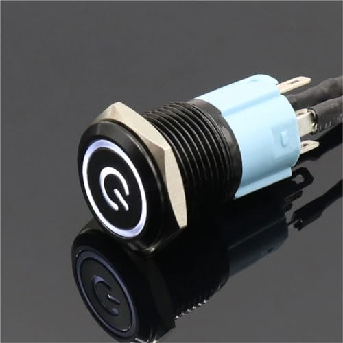 Bouton-poussoir 16mm avec indicateur LED orange 220V pour commande stable