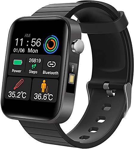 NXL Smart Watch mit Taschenlampe am Handgelenk, Körpertemperaturmessung, Sportdaten, Kalorienmonitor, Smart Sports Armband, Herzfrequenz, Blutdruck, Blutsauerstoff, Schlafmonitor Cover