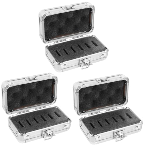 FELTECHELECTR 3pcs Telescope Filter Storage Box Durable Case for Lens Filter Protection Compact Portable Design for Astronomy Enthusiasts