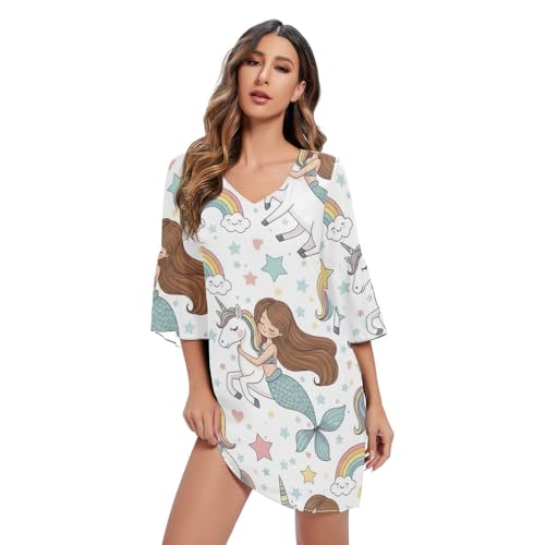 Robe d'été licorne sirène légère pour éviter la chaleur avec style