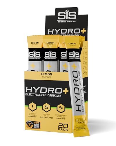 Science in Sport HYDRO+ Electrolyte Drink Mix 20x4,1g Citron - Poudre d’électrolytes vegan, Boisson sportive en poudre avec vitamine C et 5 électrolytes essentiels