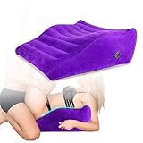 Curved Sex Pillow, Sex Toy Sex Furniture Inflatable, Velvety Sex Cushion Sex Position Pillow, Sex Toys for Couples Comfort, Deeper Penetration Couples Sex Toys Purple Pillow for Bedroom