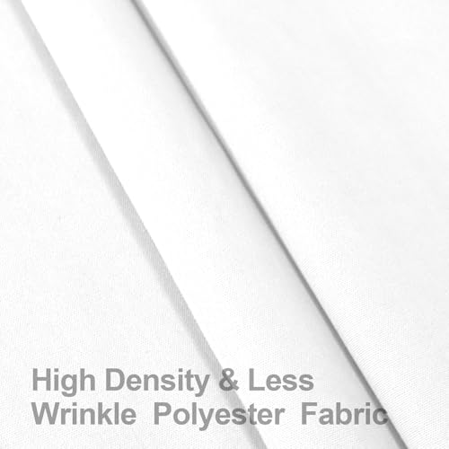 Image of EMART 30x10 ft Backdrop for Photoshoot, Large Party White Photography Backdrop Curtain Drapes, Washable Polyester White Photo Backdrop for Birthday Party, Pictures, Projector, Video Recording