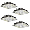 LED Canopy Lights, 100W, 14000LM, 5000K, 0-10V Dimmable, 120-277VAC, IP65 Waterproof, UL Listed, Commercial LED Canopy Lights Outdoor for Gas Station, Carport, Parking Garage, Warehouse, 4 Pack
