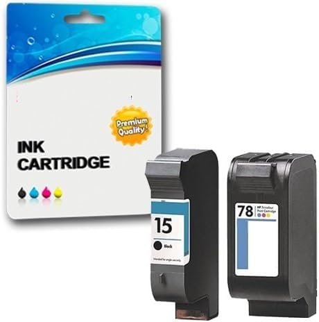 ELS CONSUMIBLES 2 Cartuchos de Tinta compatibles para HP Deskjet 3810 3820 815c 916c 920c 940c 948c Officejet 5110 PSC 2120 700 720 750 900 950 | Reemplazo para HP 15 (C6615DE) & HP 78 (C6578AE)