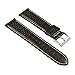 StrapsCo Perforated Leather Rally Quick Release Watch Band Strap - Black & White - 22mm