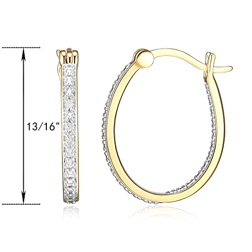 Amazon Essentials Diamond Accent Hoop Earrings (previously Amazon Collection)3