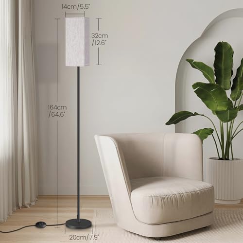 GOEBLESON Floor Lamp, Pole Lamp with Foot Switch, Modern Standing Lamp Lampshade, Minimalist Freestanding Lamp (Bulb Not Included), for Living Room, Bedroom Office - Image 7