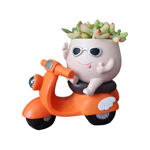 Petit pot de fleurs succulentes en moto résine ventilée pour table et bureau