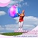 Lewtemi Hopper Ball for Adults, 31 Inch Bouncing Ball Hippity with Handle Rubber Hop, Jumping Hopping Exercise with Air Pump for Outdoors Sports Games Exercise (Blue Pink Cloud)