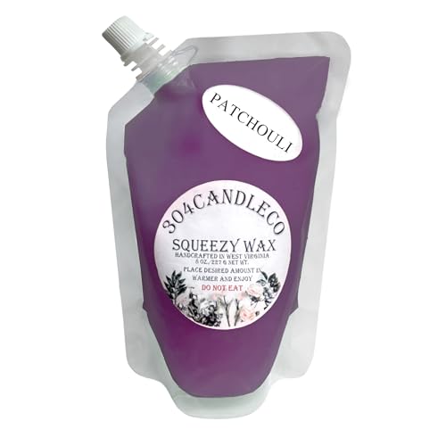 304CandleCo Large Squeeze Soy Wax Melt - 50 SCENTS! - Highly Fragrant &amp; Hand-Crafted - Easy Mix &amp; Match - American Made - Perfect for Wax Warmers (8oz, Patchouli)
