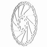 Cryfokt Fahrradbremsbeläge Hochwertige Mountainbike-Bremsscheibe aus Edelstahl für den Langzeitgebrauch, für Radsportbegeisterte (180mm)