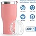 2pcs Tumbler Lid for Stanley 40oz Cup,Replacement 40 oz Tumbler Lid,2Pcs Extra Long Reusable Straws and 1Pcs Cleaning Brush (White)