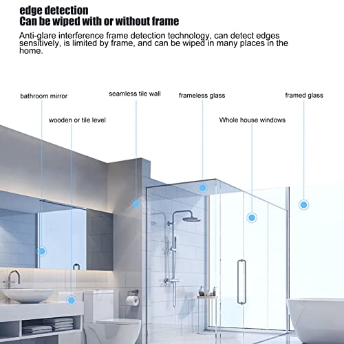 SWOQ Intelligent cleaning robot, intelligent route planning, high efficiency, powerful suction, double security protection, smart window robot with power supply for the office UK Plug - Image 5