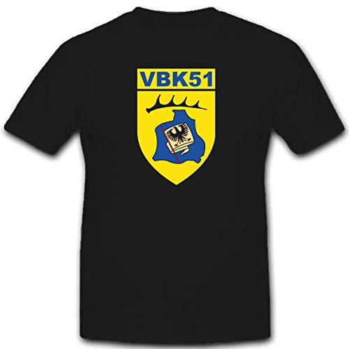 T-shirt armée allemande 51 noir Vbk51 finitions premium en 4XL