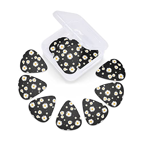 Lot de 12 médiators pour guitare basse électrique et acoustique Motif marguerite Blanc/jaune - Les Beatles, Paul McCartney, John Lennon, RIngo Starr, George Harrison Lot de 12 médiators pour guitare basse électrique et acoustique Motif marguerite Blanc/jaune – Image 7