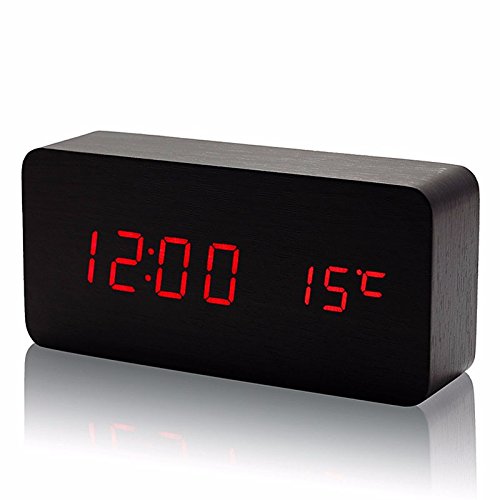 Digital Clock with Three Alarm Group LED Silent Clock for Bedroom