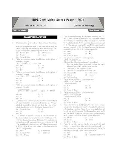 Image of 24 Year-wise IBPS Clerk Preliminary & Main Exams Previous Year Solved Papers (2024 - 2011) 7th Edition