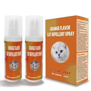 Cat Deterrent Spray, Cat Repellent Spray Indoor, Cat Urination Deterrent Keep Cats Away, Cat Scratch Deterrent Spray Training Aid Indoor and Outdoor for Furniture, Sofas, Rugs, Curtain (2 * 100ML)