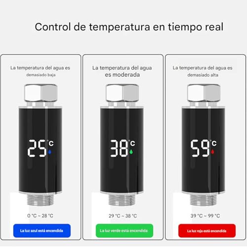 Thermomètre numérique douche LED indicateur précis de maison - 4