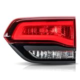 Right Passenger Side Inner Tail Lights Assembly Compatible with 2014-2022 Jeep Grand Cherokee SRT Taillights Rear Lamp, Replace OE#68236106AA, Black Frame